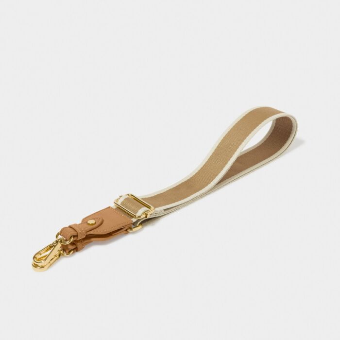 Katie Loxton Canvas Bag Strap - Tan Stripe